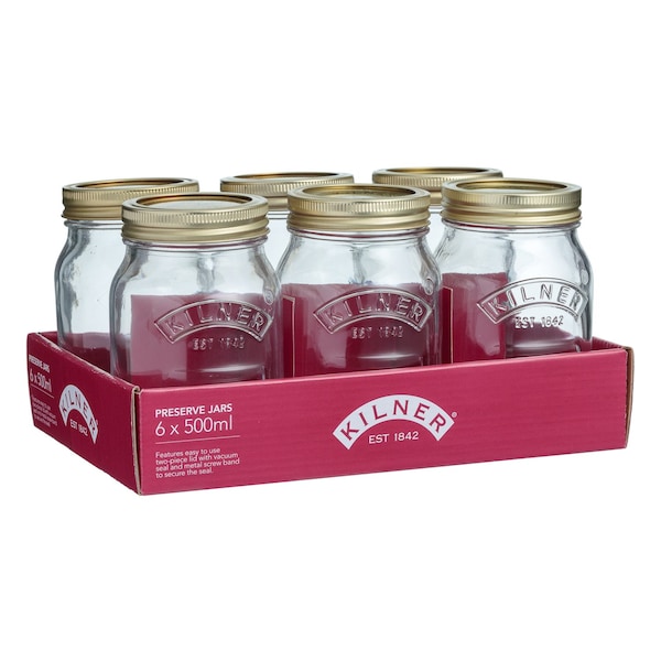 Kilner Kilner Regular Mouth Preserve Jar 17 oz 6 pk 0025.009U - main